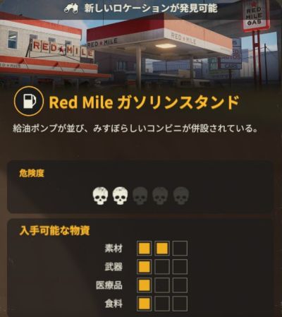 Red Mile ガソリンスタンドの基本情報