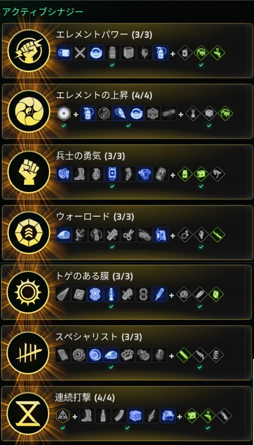 Deadzone: Rogue ゾーン3「ロングハウル」ナイトメア難易度のクリア時に発動していたシナジー